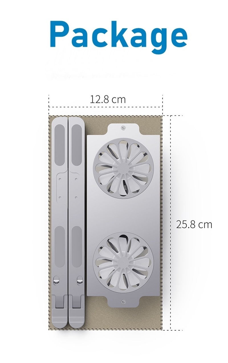 SeenDa-Soporte de refrigeración para ordenador portátil, enfriador con 2 ventiladores USB, almohadilla de refrigeración para Notebook, disipación de calor