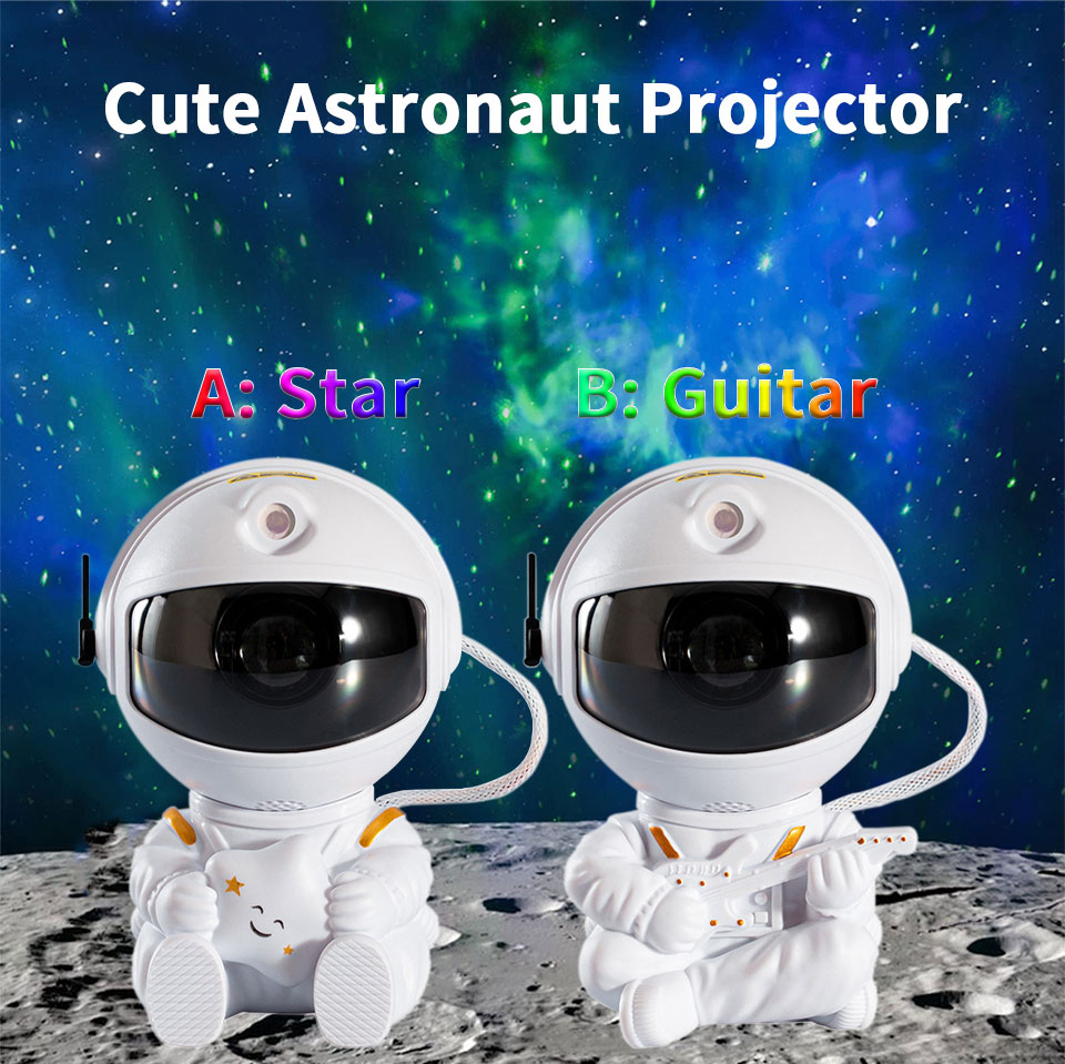 Proyector de luz nocturna para niños, lámpara de noche Led con USB, Decoración de cumpleaños, Control remoto, astronauta, Galaxia, cielo estrellado, estrella, regalo