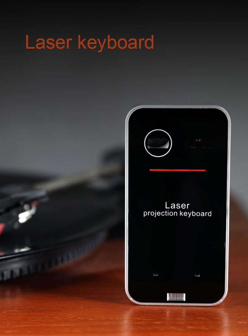 Teclado láser Virtual Portátil con Bluetooth, teclado de Proyector Inalámbrico con función de ratón para iphone, tableta, ordenador, teléfono