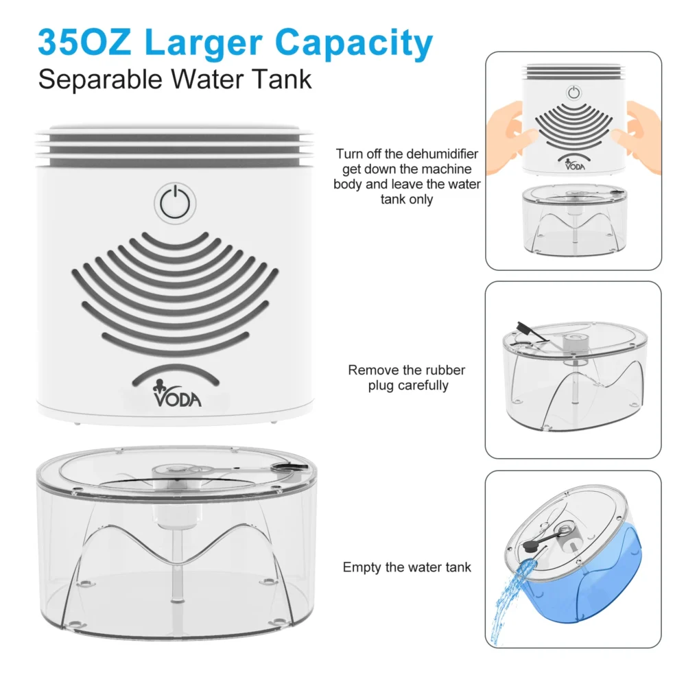 ABS Plastic Material Mini Dehumidifier Deshumidificador Home Portable Dehumidifier - Imagen 2