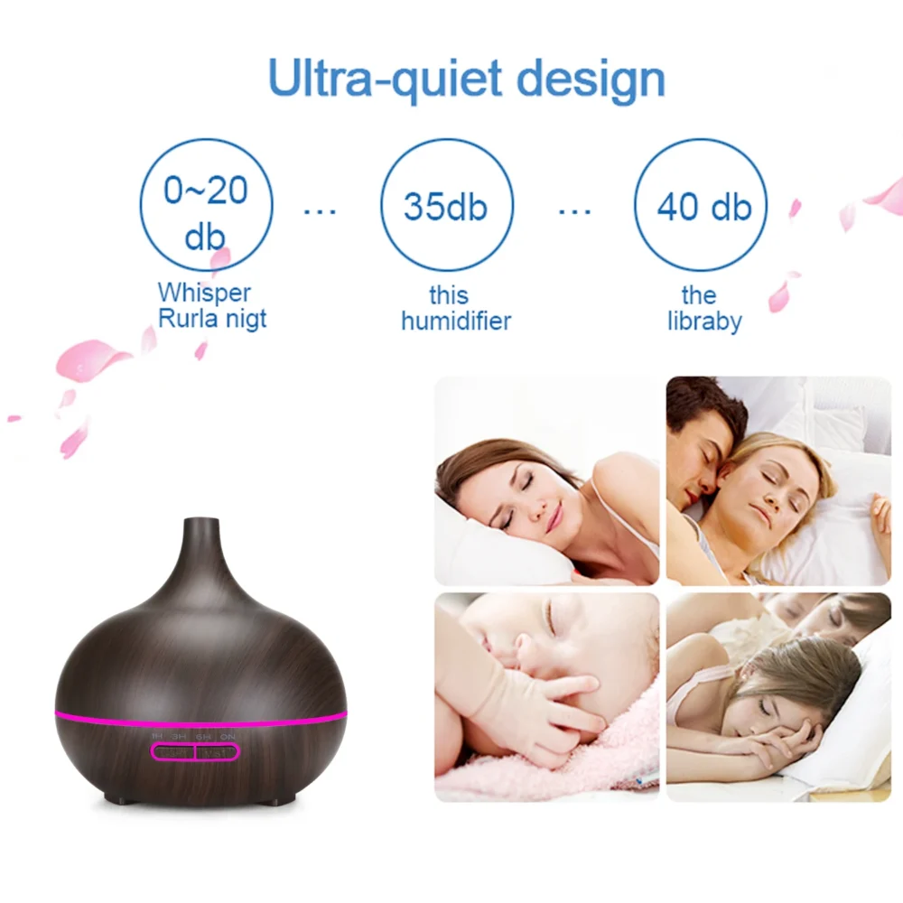 Best Sell Home Air Purifier and Air Humidifier 400ml Remote/Wood Grain Ultrasonic Diffuser yx025 - Imagen 4