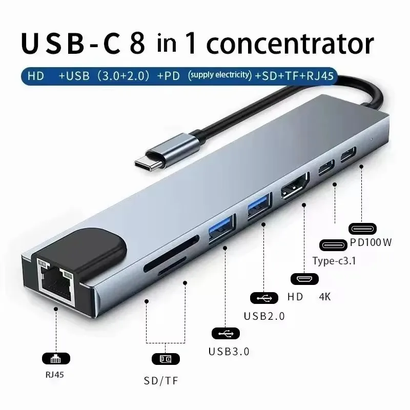 USB C Hub USB Hub 3.0, Aluminum 7 in 1 USB Extender, USB Splitter with 1 X USB 3.0, 4 X USB 2.0 and 2 X USB C Ports USB C Hub USB Hub 3.0, Aluminum 7 in 1 USB Extender, USB Splitter with 1 X USB 3.0, 4 X USB 2.0 and 2 X USB C Ports