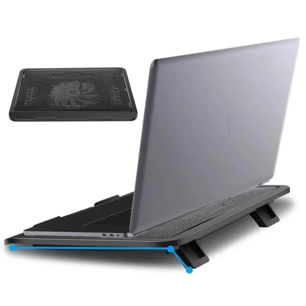 Durable Adjustable Laptop Cooling Pad USB Port Metal Mesh Laptop Cooler Fan LED Light Laptop Cooling Stand Office Durable Adjustable Laptop Cooling Pad USB Port Metal Mesh Laptop Cooler Fan LED Light Laptop Cooling Stand Office