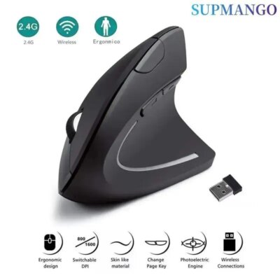 Mouse Vertical Ergonómico Inalámbrico 2.4GHz