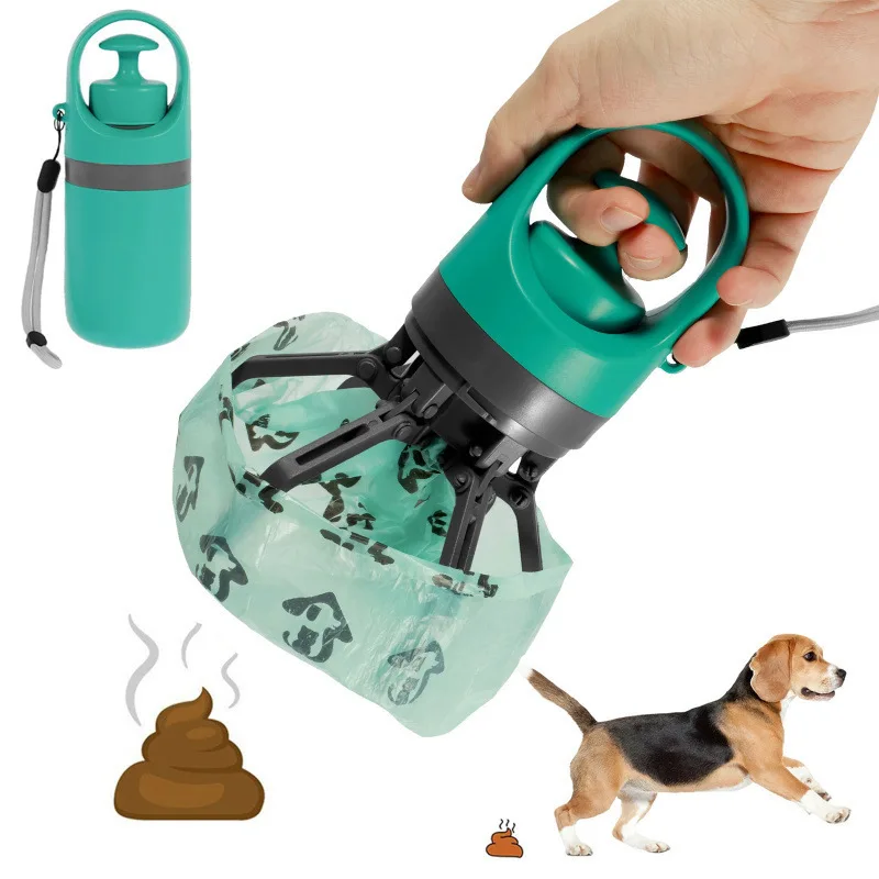Portable Outdoor Pet Waste Bag with 6-Claw Poop Scooper for Dogs Cats Travel Eco-Friendly Durable Collector Cleaning Tool